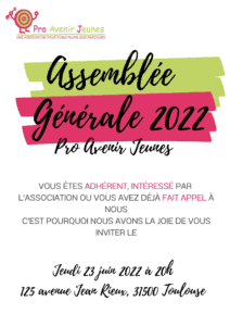 Assemblée générale 2022 Pro Avenir Jeunes